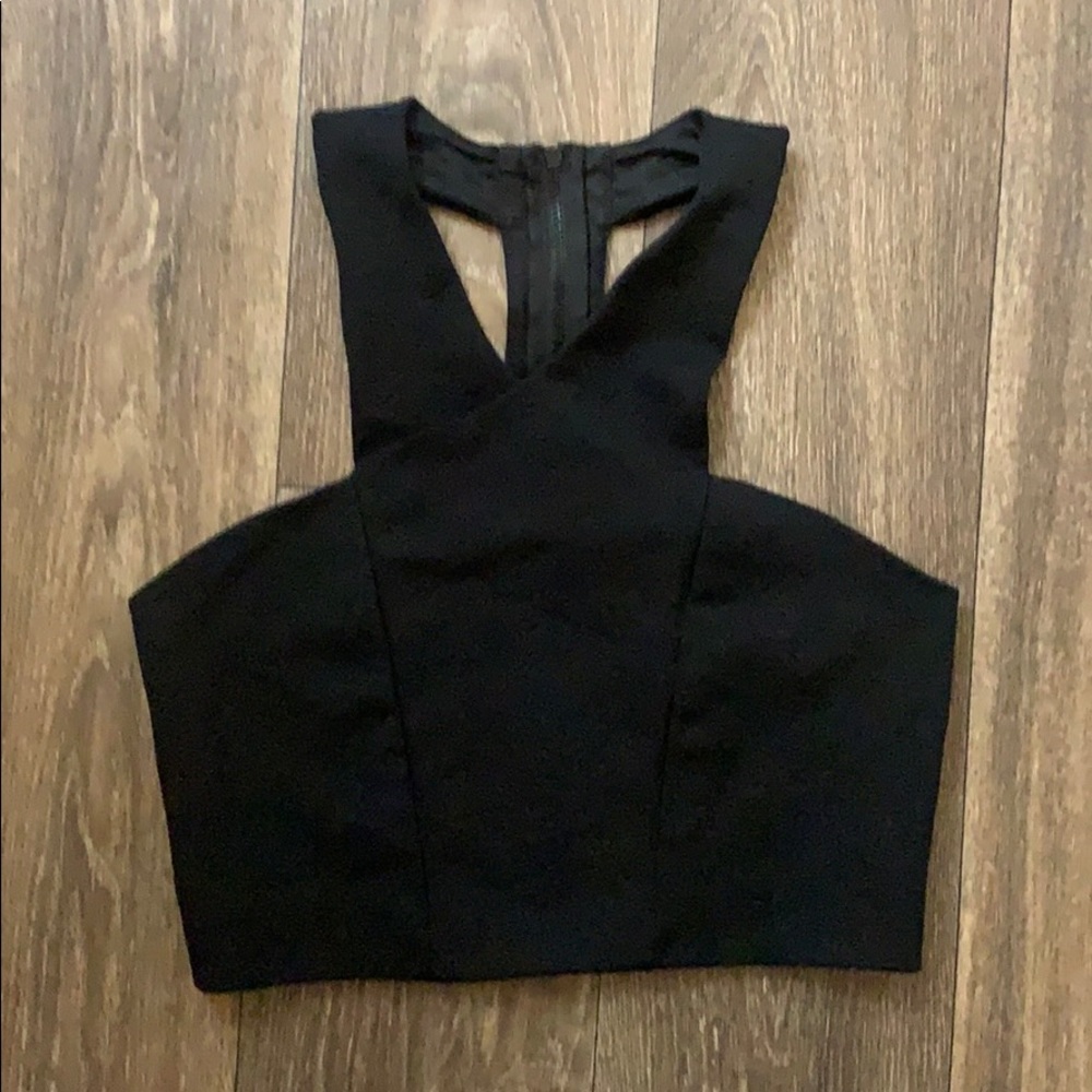 Elegant black crop top